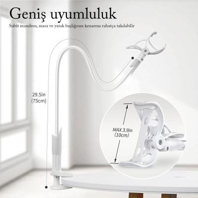 Bix Saiji IVY Akrobat Esnek Telefon Tutucu 85 CM Beyaz - 4