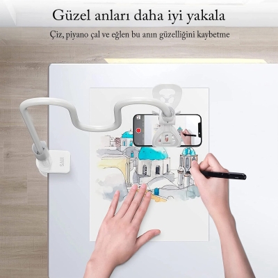 Bix Saiji IVY Akrobat Esnek Telefon Tutucu 85 CM Beyaz - 6