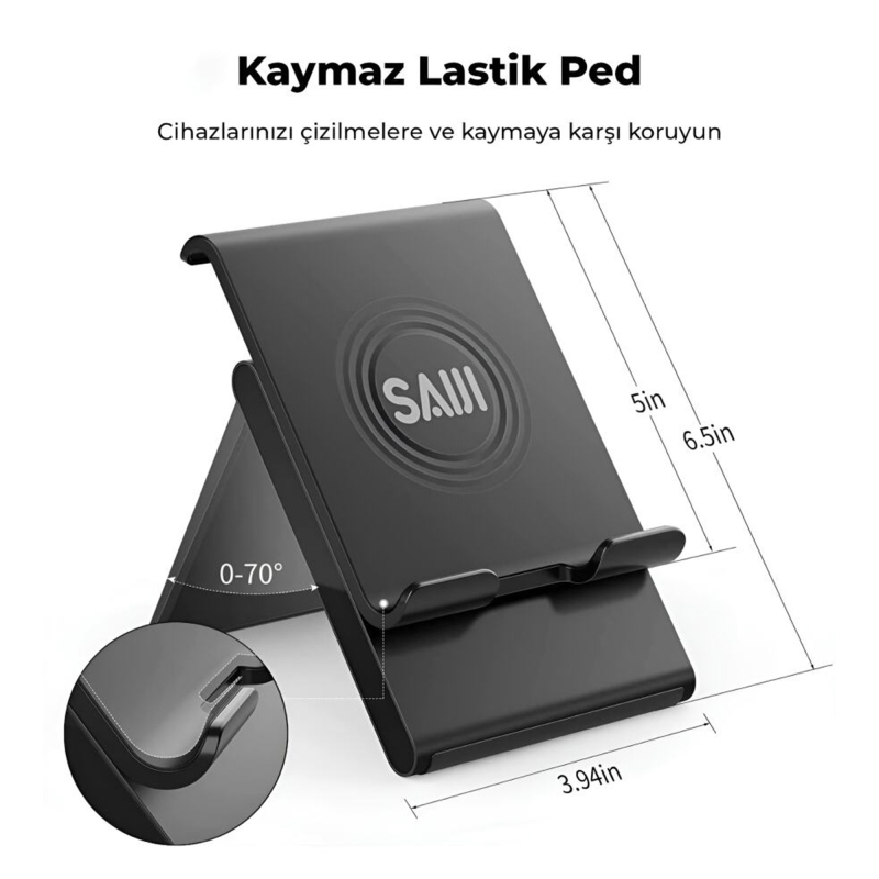 Bix Saiji S0 Plus Ayarlanabilir Masaüstü Telefon ve Tablet Tutucu Stand - 3