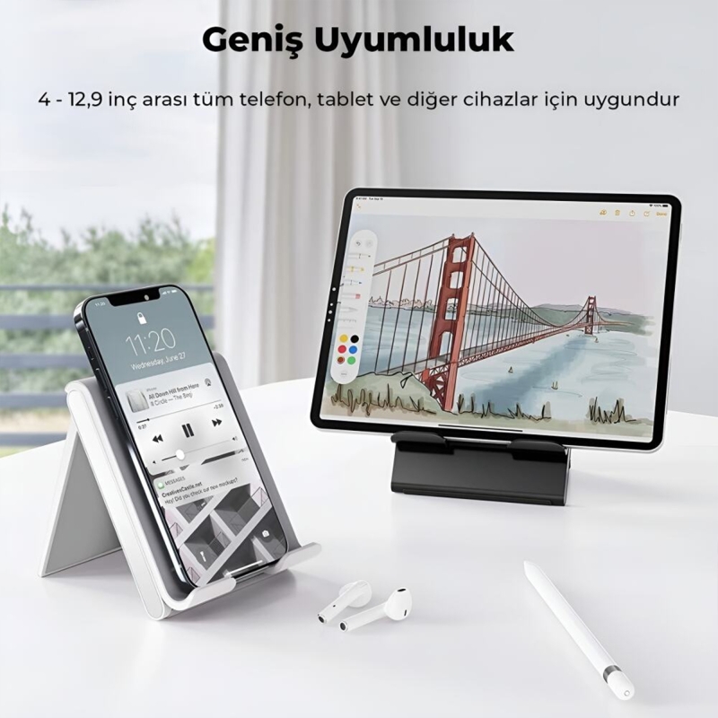 Bix Saiji S0 Plus Ayarlanabilir Masaüstü Telefon ve Tablet Tutucu Stand - 5