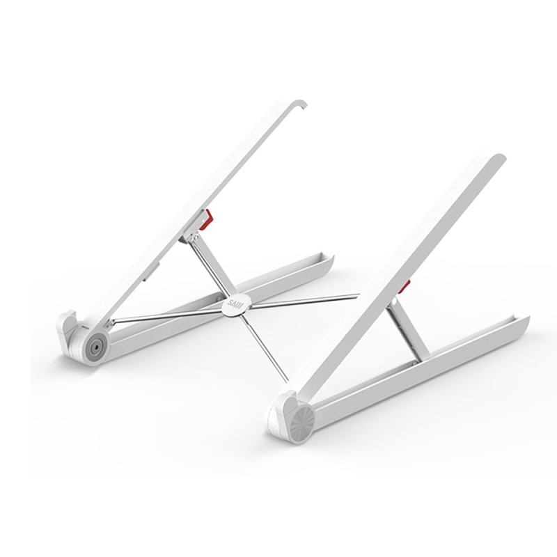 Bix Saiji X1 Alüminyum Katlanabilir Laptop Standı Taşınabilir Tasarım Beyaz - 1