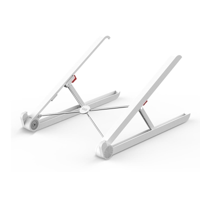 Bix Saiji X1 Alüminyum Katlanabilir Laptop Standı Taşınabilir Tasarım Beyaz - Bix