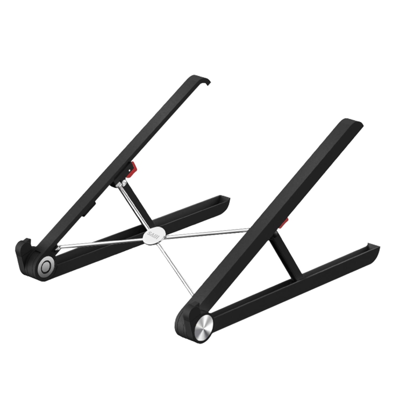 Bix Saiji X1 Alüminyum Katlanabilir Laptop Standı Taşınabilir Tasarım Siyah - 1