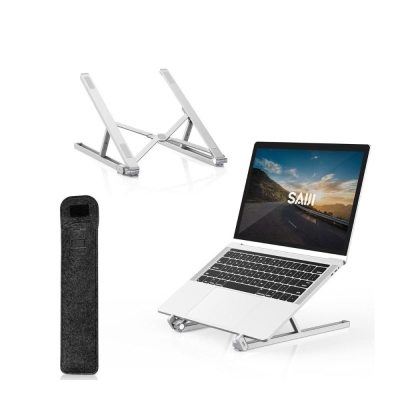 Bix Saiji X2 Taşıma Çantalı Alüminyum Laptop Standı Katlanabilir ve Taşınabilir Silver - Bix