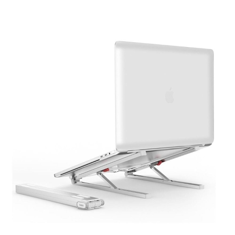 Bix Saiji X2 Taşıma Çantalı Alüminyum Laptop Standı Katlanabilir ve Taşınabilir Silver - 2