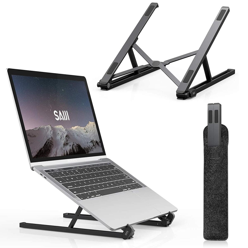 Bix Saiji X2 Taşıma Çantalı Alüminyum Laptop Standı Katlanabilir ve Taşınabilir Siyah - 2