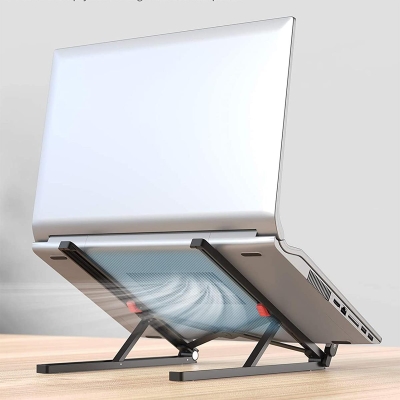 Bix Saiji X2 Taşıma Çantalı Alüminyum Laptop Standı Katlanabilir ve Taşınabilir Siyah - 4