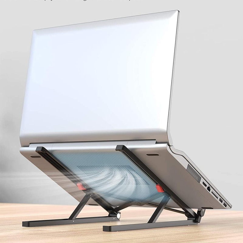 Bix Saiji X2 Taşıma Çantalı Alüminyum Laptop Standı Katlanabilir ve Taşınabilir Siyah - 4