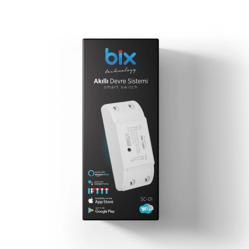 Bix SC-01 Smart Akıllı Röle - WiFi Sesli Komut Akıllı Devre Sistemi Akıllı Anahtar - 3