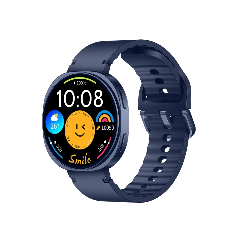 Bix TSW3 42mm Ultra İnce 1.32” AMOLED Ekranlı Akıllı Saat – Bluetooth Aramalı, Metal Çerçeveli, Nabız & SpO₂ Ölçer, iOS ve Android Uyumlu Lacivert - 1