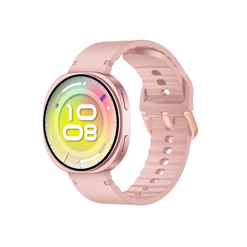 Bix TSW3 42mm Ultra İnce 1.32” AMOLED Ekranlı Akıllı Saat – Bluetooth Aramalı, Metal Çerçeveli, Nabız & SpO₂ Ölçer, iOS ve Android Uyumlu Pembe - 1