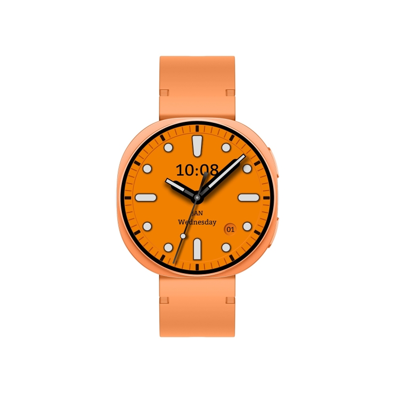 Bix TSW3 42mm Ultra İnce 1.32” AMOLED Ekranlı Akıllı Saat – Bluetooth Aramalı, Metal Çerçeveli, Nabız & SpO₂ Ölçer, iOS ve Android Uyumlu Turuncu - 8