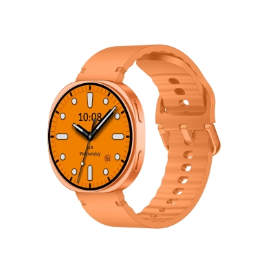 Bix TSW3 42mm Ultra İnce 1.32” AMOLED Ekranlı Akıllı Saat – Bluetooth Aramalı, Metal Çerçeveli, Nabız & SpO₂ Ölçer, iOS ve Android Uyumlu Turuncu - Bix