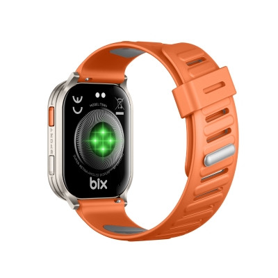 Bix TSW4 47mm Ultra İnce 2.04” AMOLED Ekranlı Akıllı Saat – Dahili LED Fenerli, Bluetooth Aramalı, Nabız & SpO₂ Ölçer, iOS ve Android Uyumlu Turuncu - 7
