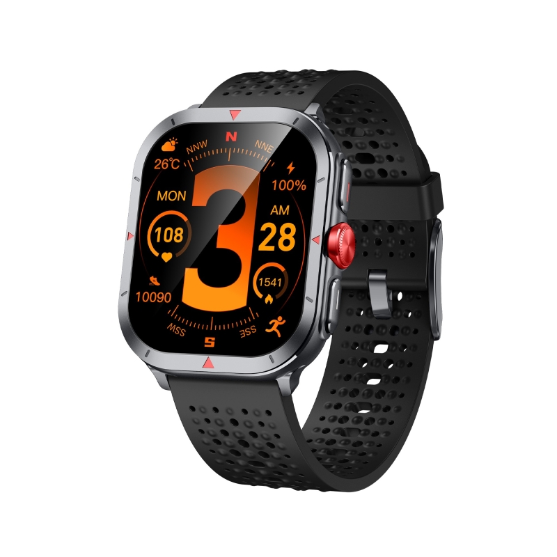 Bix TSW5 53mm Super Retina 2.01” AMOLED GPS Akıllı Saat Siyah – AI Yapay Zeka Destekli, Bluetooth Aramalı, Nabız & SpO2 Ölçer ve iOS Android Uyumlu - 1