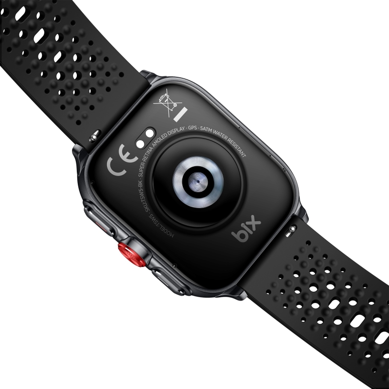 Bix TSW5 53mm Super Retina 2.01” AMOLED GPS Akıllı Saat Siyah – AI Yapay Zeka Destekli, Bluetooth Aramalı, Nabız & SpO2 Ölçer ve iOS Android Uyumlu - 9