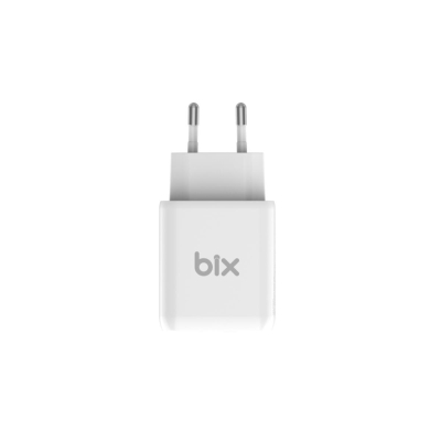 Bix ZH-2U41T 25W USB Type-C PD Çift Portlu Hızlı Şarj Cihazı Beyaz - Bix