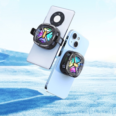 DM AC05 Manyetik Cep Telefonu Radyatör Soğutucu Fan Hız Kontrollü Güçlü Soğutma - 7