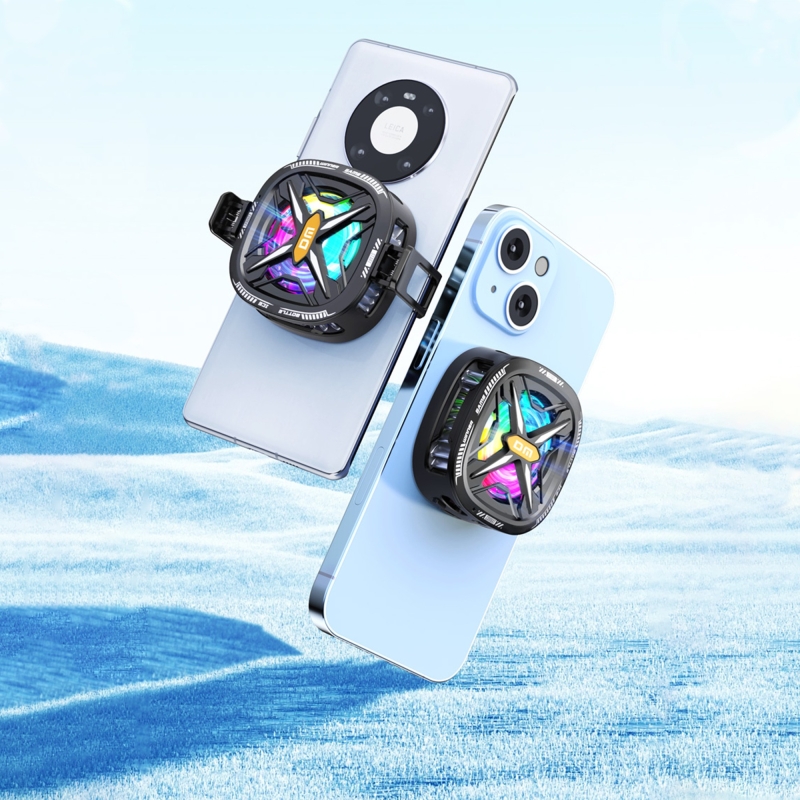 DM AC05 Manyetik Cep Telefonu Radyatör Soğutucu Fan Hız Kontrollü Güçlü Soğutma - 7