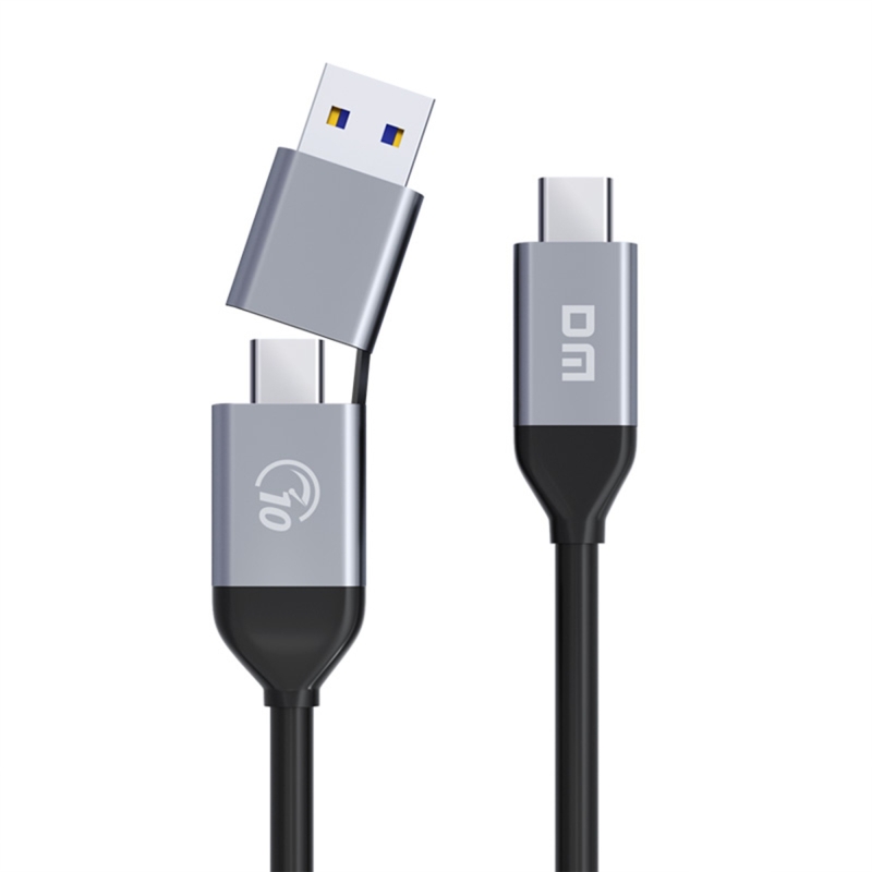 DM AD090 USB-A / USB-C to Type-C Şarj ve Data Veri Aktarım Kablosu 35 CM - 1