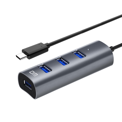 DM CHB010 Type-C to USB 3.0 4 Portlu Alüminyum Hub Çoklayıcı - DM