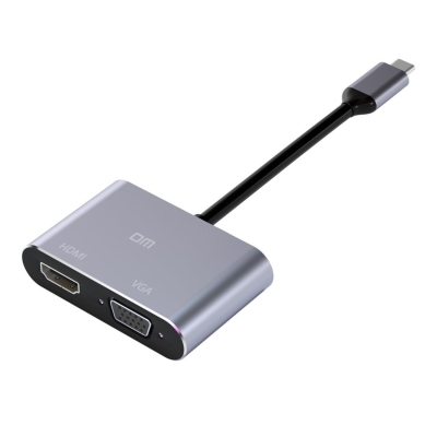 DM CHB016 Type-C to 4K HDMI 1080P VGA Dönüştürücü - DM