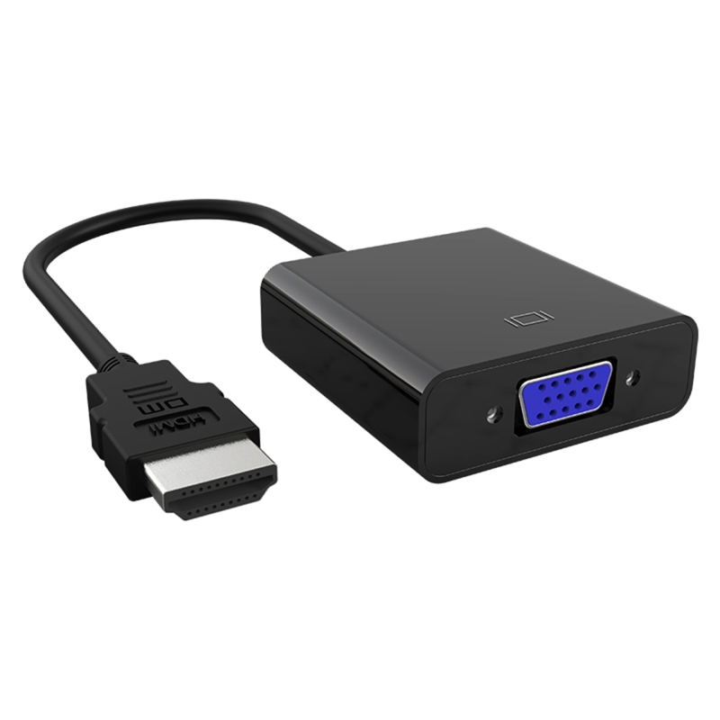 DM CHB021 HDMI to VGA Çevirici Dönüştürücü 3.5mm Aux Ses Destekli Çıkış - 3