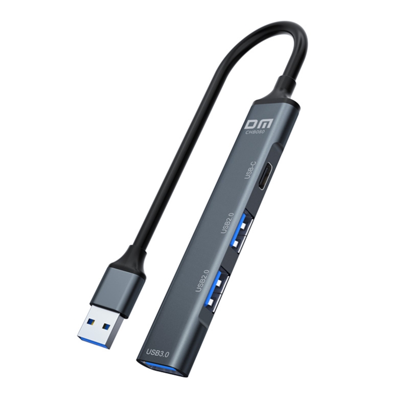 DM CHB080 USB-A to 4 Portlu USB 3.0 / USB 2.0 Type-C Çoklayıcı Dönüştürücü Hub - 1