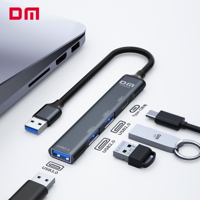 DM CHB080 USB-A to 4 Portlu USB 3.0 / USB 2.0 Type-C Çoklayıcı Dönüştürücü Hub - 4