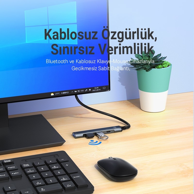 DM CHB080 USB-A to 4 Portlu USB 3.0 / USB 2.0 Type-C Çoklayıcı Dönüştürücü Hub - 7