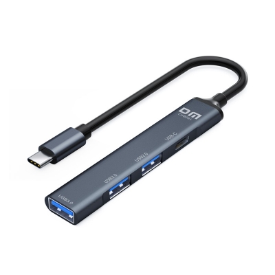 DM CHB081 Type-C to 4 Portlu USB 3.0 / USB 2.0 Çoklayıcı Dönüştürücü Hub - DM