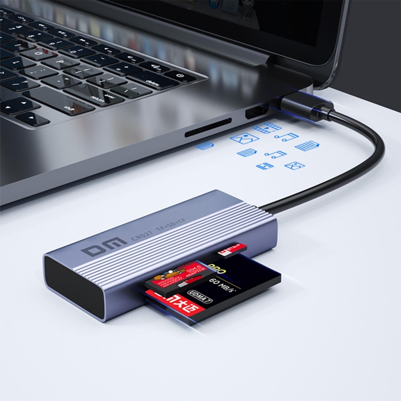 DM CR027 USB 3.0 to TF SD CF Micro SD Kart Okuyucu Adaptör - 4