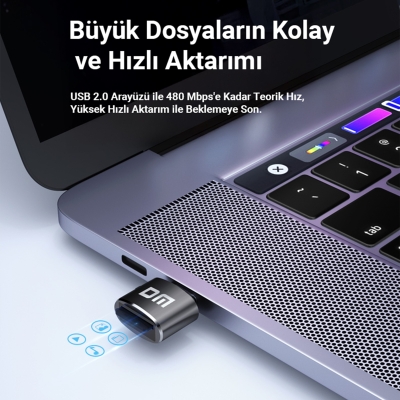 DM CR037 Type-C Micro SD TF Kart Okuyucu - 5