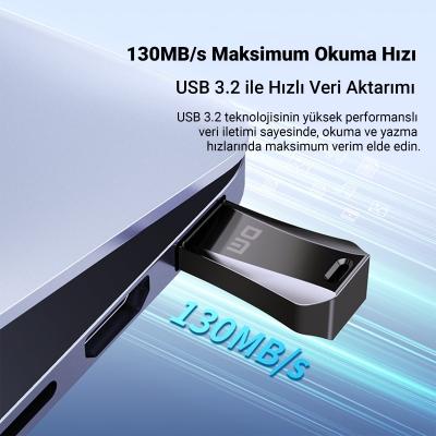 DM PD236 Metal USB 3.2 Gen 1 128GB USB Flash Bellek - 5
