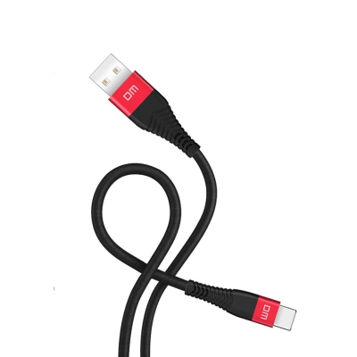DM SL003 USB to Type-C 3A Hızlı Şarj ve Data Kablosu Siyah 1.2 Metre - DM