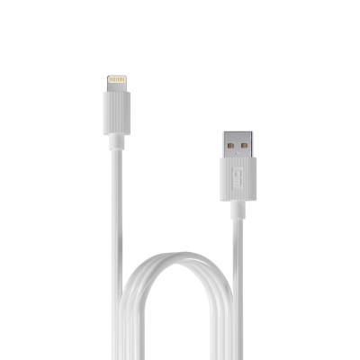 DM SL010 USB to Lightning iPhone 2.4A Hızlı Şarj ve Data Kablosu Beyaz 1 Metre - DM