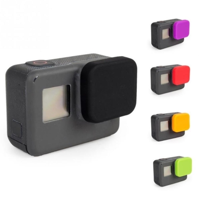 GoPro Hero 5 6 7 Lens Koruyucu Silikon Kılıf Pembe - Kingma