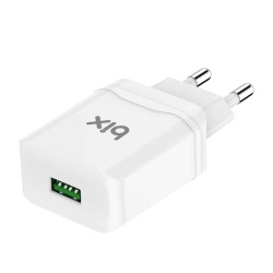 Bix 18W QC 3.0 Hızlı Şarj Cihazı ve Type-C USB Kablo Beyaz