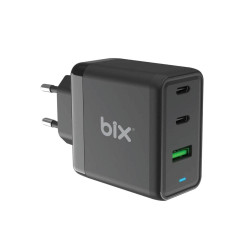 Bix 65W Gan 2*Type-C PD ve USB 3 Portlu Hızlı Şarj Cihazı