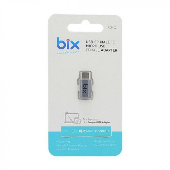 Bix ADP-02 Type-C to Micro USB Çevirici Dönüştürücü Adaptör