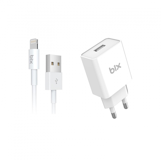 Bix BX-L10TA USB Şarj Cihazı ve Lightning Data Şarj Kablosu