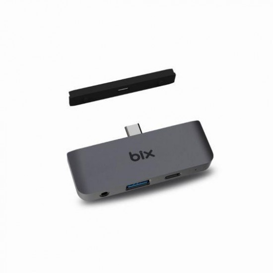 Bix BX16HB Type-C to 4K HDMI 3.5mm Aux PD USB 3.0 Hub Çoklayıcı Dönüştürücü Adaptör