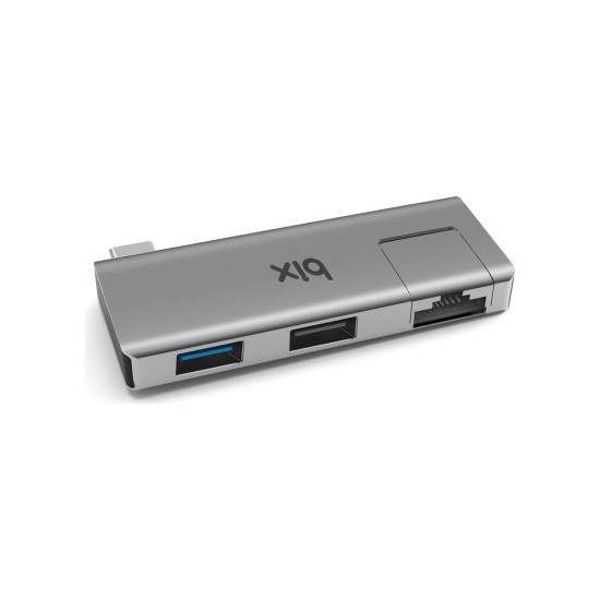Bix BX21HB Type-C to USB 3.2 USB 2.0 RJ45 Dönüştürücü Adaptör