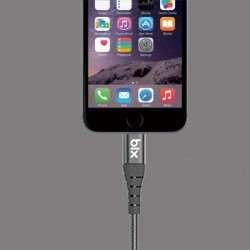 Bix Güçlendirimiş Apple Lightning Şarj ve Data Kablosu Beyaz
