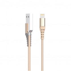 Bix Güçlendirimiş Apple Lightning Şarj ve Data Kablosu Gold