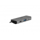 Bix Type-C to HDMI VGA Ethernet 3.5mm Jack USB 3.0 PD Kart Okuyucu Dönüştürücü Adaptör