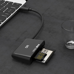 DM CR022 USB Type-C to Micro SD TF SD ve CF Kart Okuyucu