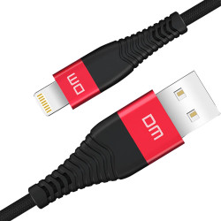DM SL001 USB to Lightning iPhone 2.4A Hızlı Şarj ve Data Kablosu Siyah 1.2 Metre