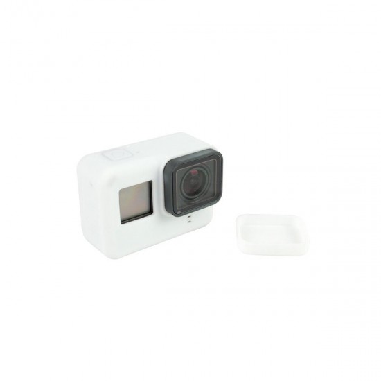 GoPro Hero 5 6 7 Uyumlu Silikon Lens ve Koruyucu Kılıf Kırmızı