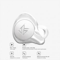 KZ S2 1DD+1BA Hybrid TWS Bluetooth 5.0 Kablosuz Kulaklık Beyaz
